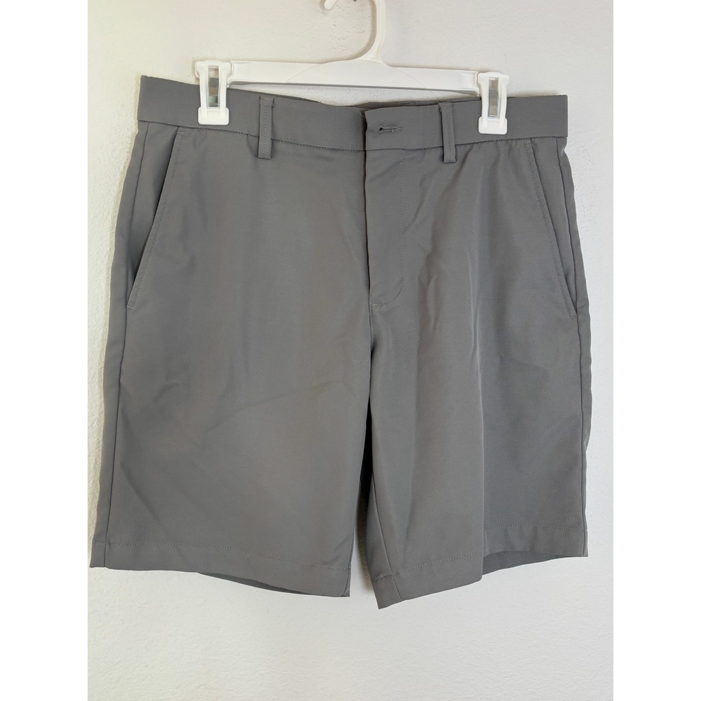 Callaway Mens Opti-Dri Golf Shorts Grey Flat Front Performance Size 32